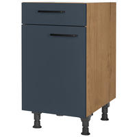 SCHUBKASTENUNTERSCHRANK 45/87/56 cm  in Blau, Eichefarben  - Blau/Eichefarben, MODERN, Holzwerkstoff/Metall (45/87/56cm) - Nobilia