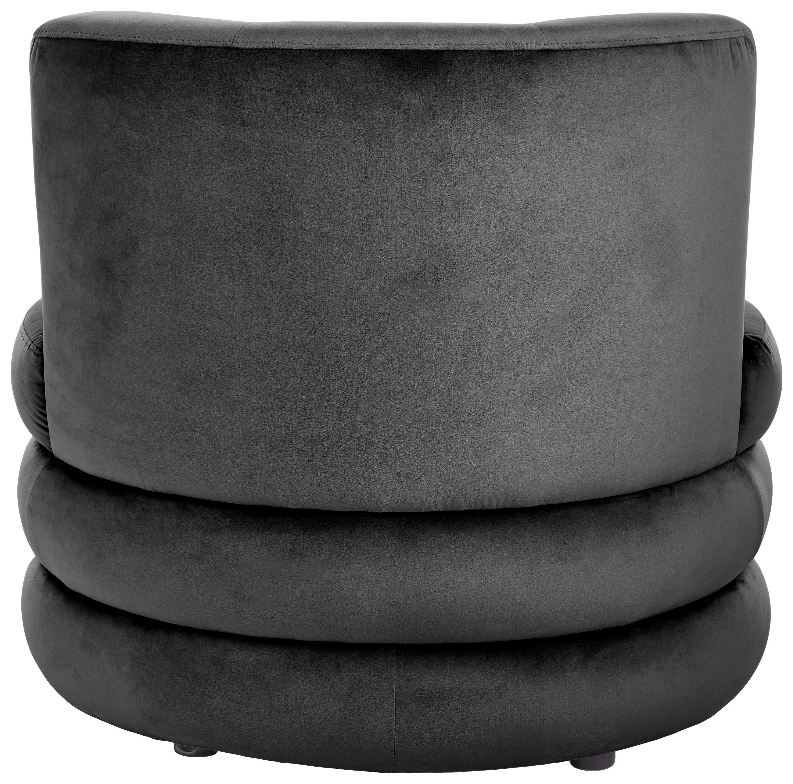 DESIGNSESSEL Flachgewebe Schwarz    - Edelstahlfarben/Schwarz, Trend, Textil/Metall (90/82/85cm) - Livetastic