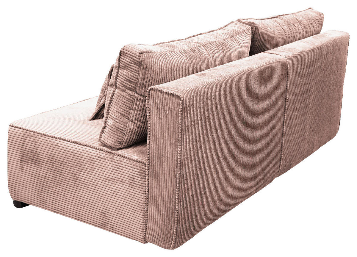 SCHLAFSOFA Struktur Rosa  - Schwarz/Rosa, Design, Kunststoff/Textil (202/90/99cm) - MID.YOU