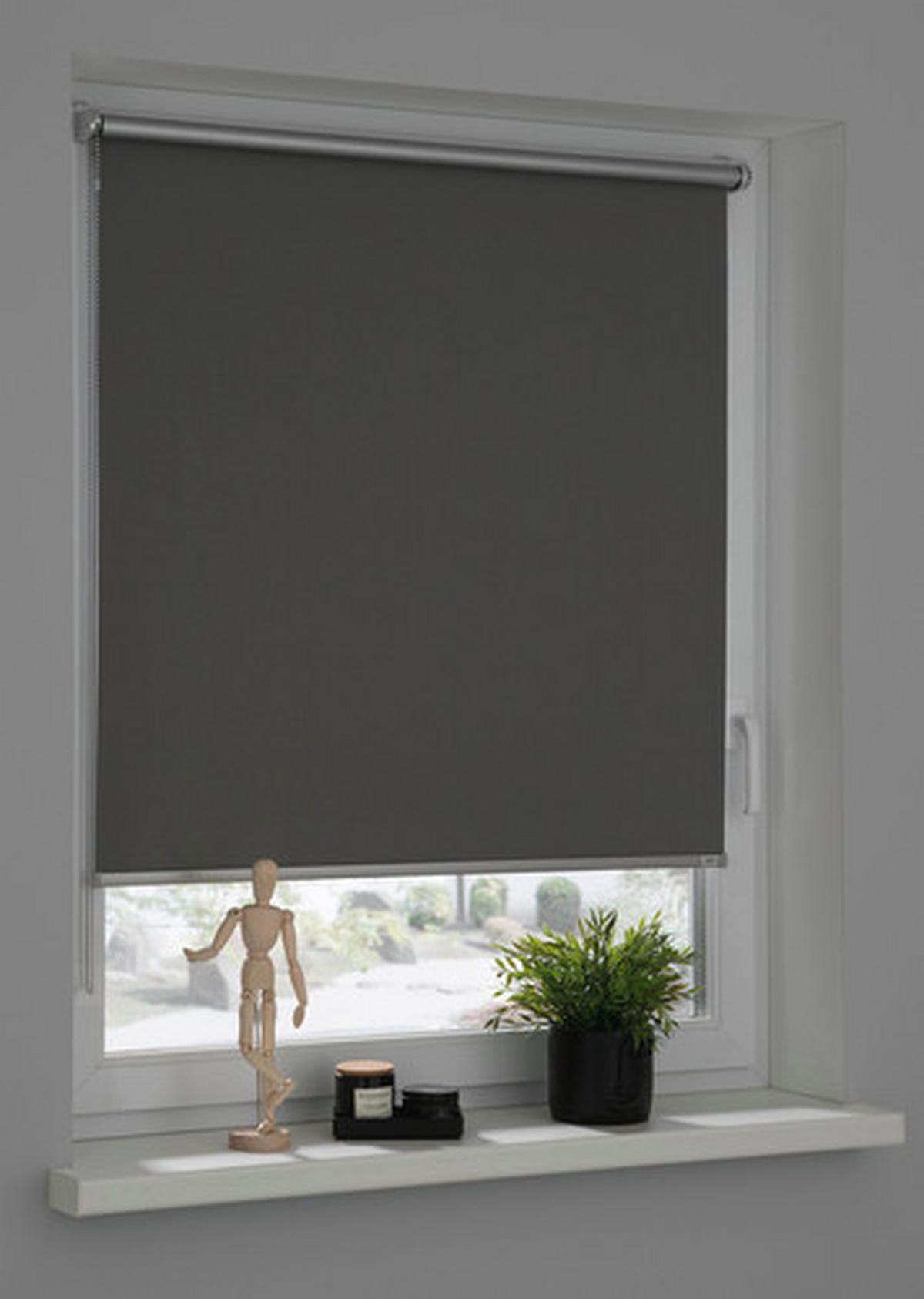 VERDUNKELUNGSROLLO 75/150 cm  - Anthrazit, Basics, Textil (75/150cm) - Schöner Wohnen