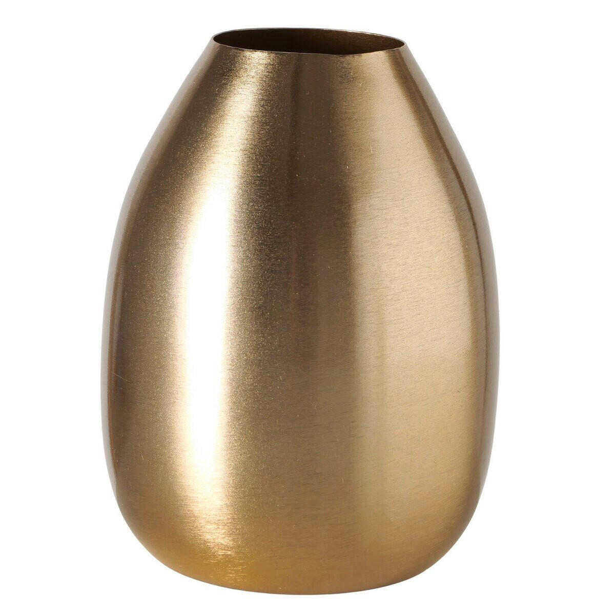 VÁZA, kov,  - zlatá, Basics, kov (12/12/15cm)
