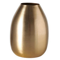 VÁZA, kov,  - zlatá, Basics, kov (12/12/15cm)