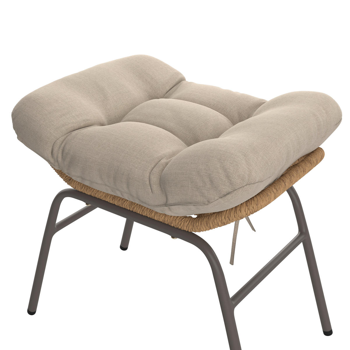 GARTEN-RELAXSESSEL 110/42/97,5 cm  - Gelb/Beige, MODERN, Kunststoff/Textil (110/42/97,5cm) - Beldano