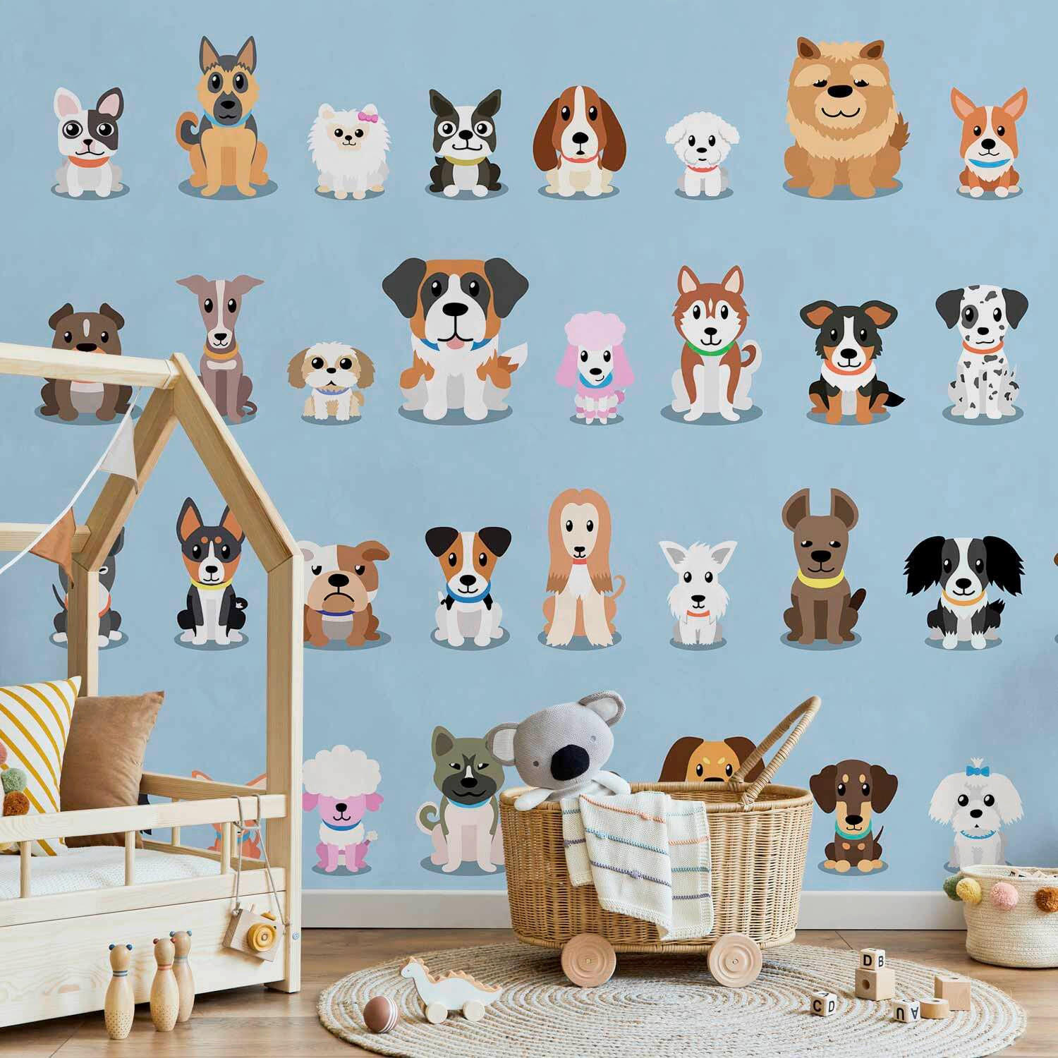 FOTOTAPETE  - Pastellblau/Braun, LIFESTYLE, Textil (200/140cm) - artgeist