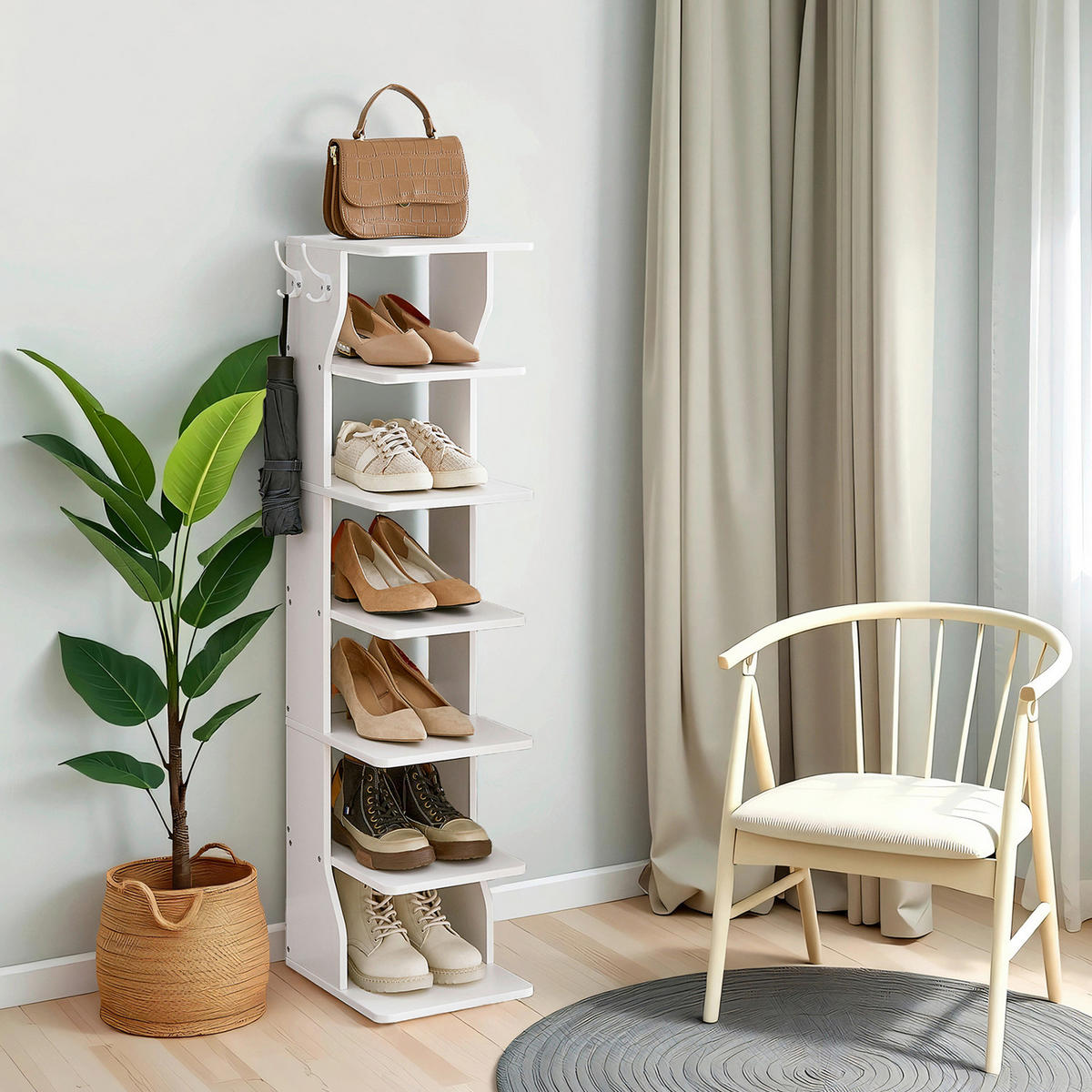 SCHUHREGAL Weiß  - Weiß, Trend, Holzwerkstoff (26,4/110,4/30cm) - MID.YOU