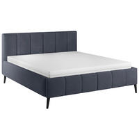 POLSTERBETT 140/200 cm  in Dunkelgrau  - Dunkelgrau/Schwarz, Trend, Holz/Textil (140/200cm) - home24