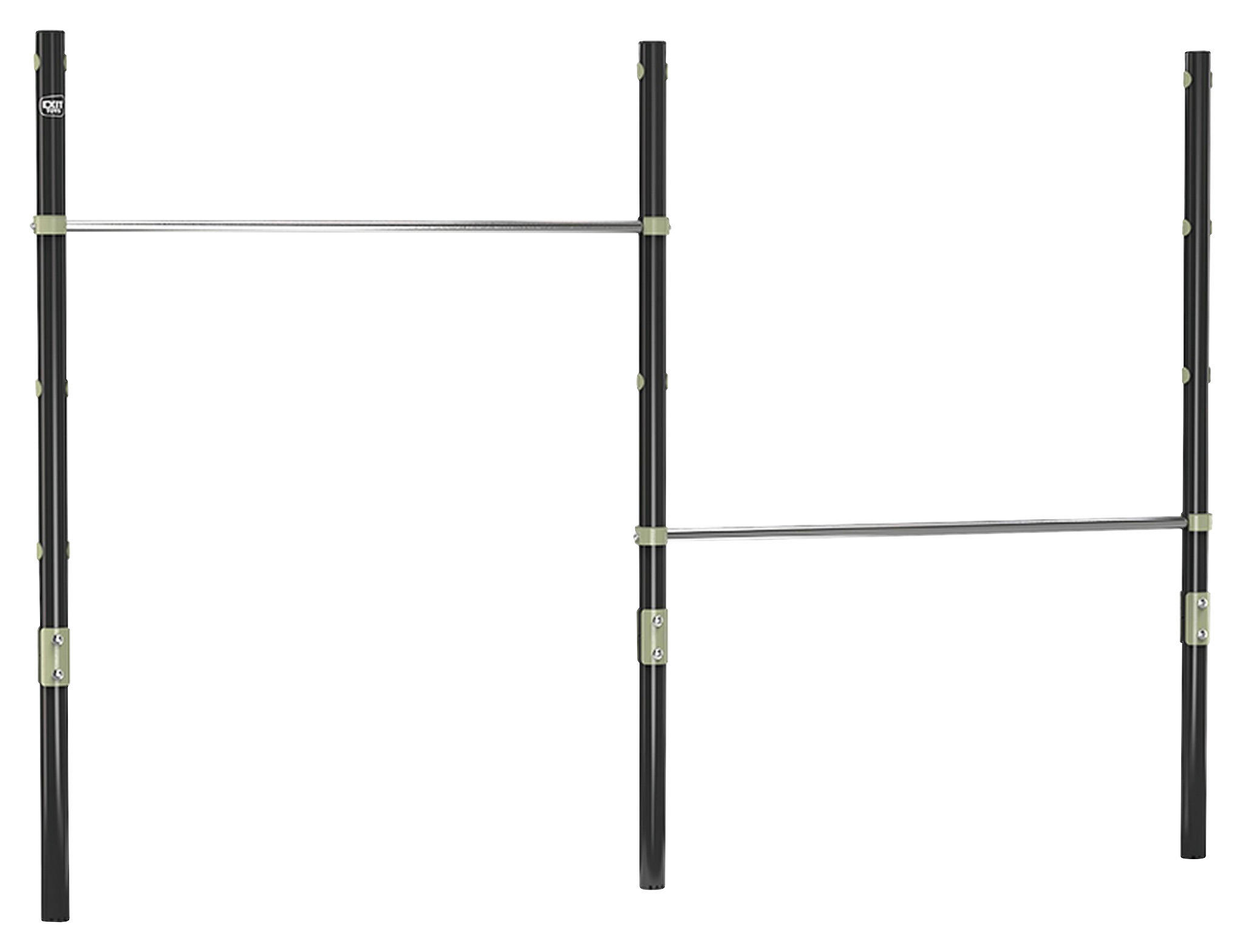 KLETTERGERÜST - Schwarz/Hellgrün, MODERN, Metall (225/154/10cm)