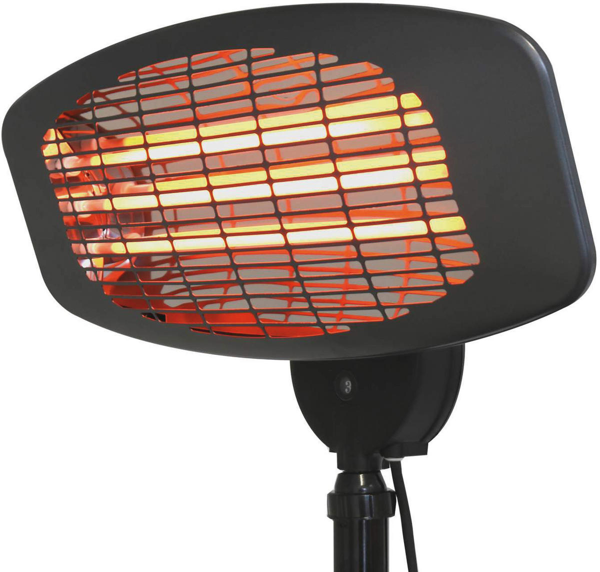 INFRAROTSTRAHLER - Schwarz, KONVENTIONELL, Kunststoff/Metall (120-210cm) - Atrigo