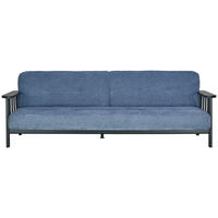 SCHLAFSOFA  in Flachgewebe Blau  - Blau/Anthrazit, MODERN, Holz/Textil (232/79/97cm) - Niels Andersson