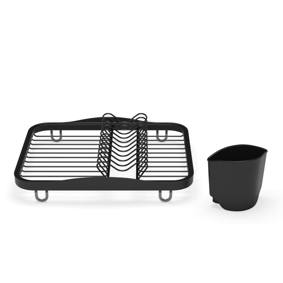 GESCHIRRABTROPFTASSE   - Schwarz, Basics, Kunststoff/Metall (36/28/14cm) - Umbra
