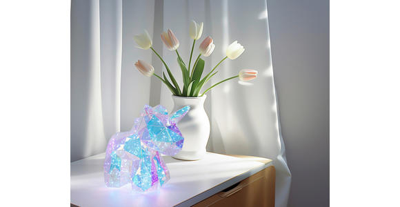 TISCHLEUCHTE - Transparent/Perlmutt, Trend, Kunststoff (23/38/36cm) - Novel