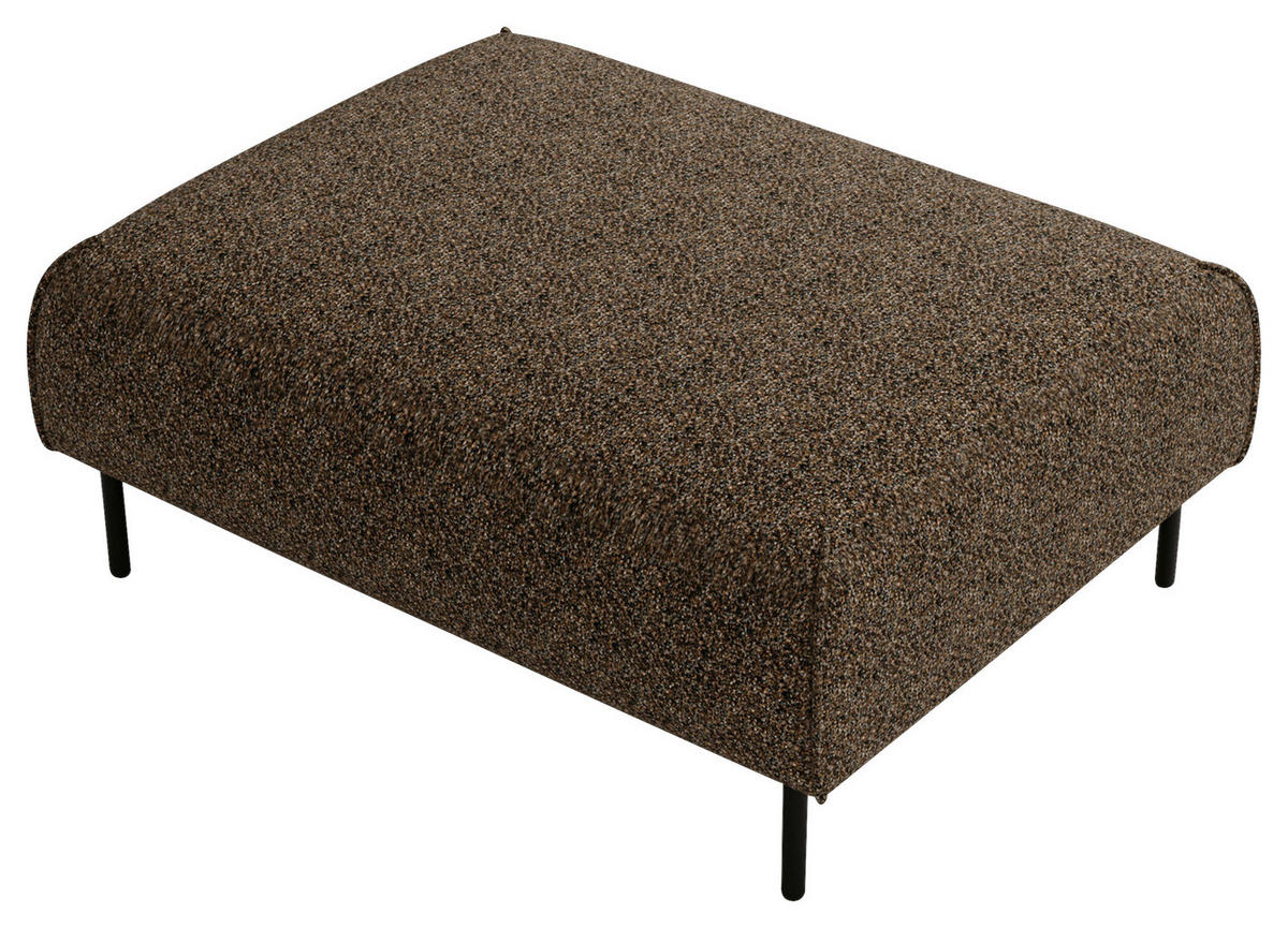HOCKER in Textil Braun  - Schwarz/Braun, Design, Textil/Metall (100/42/97cm) - Livetastic