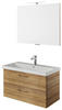BADEZIMMER Eichefarben  - Eichefarben/Weiß, KONVENTIONELL (90/200/43,5cm) - Sadena