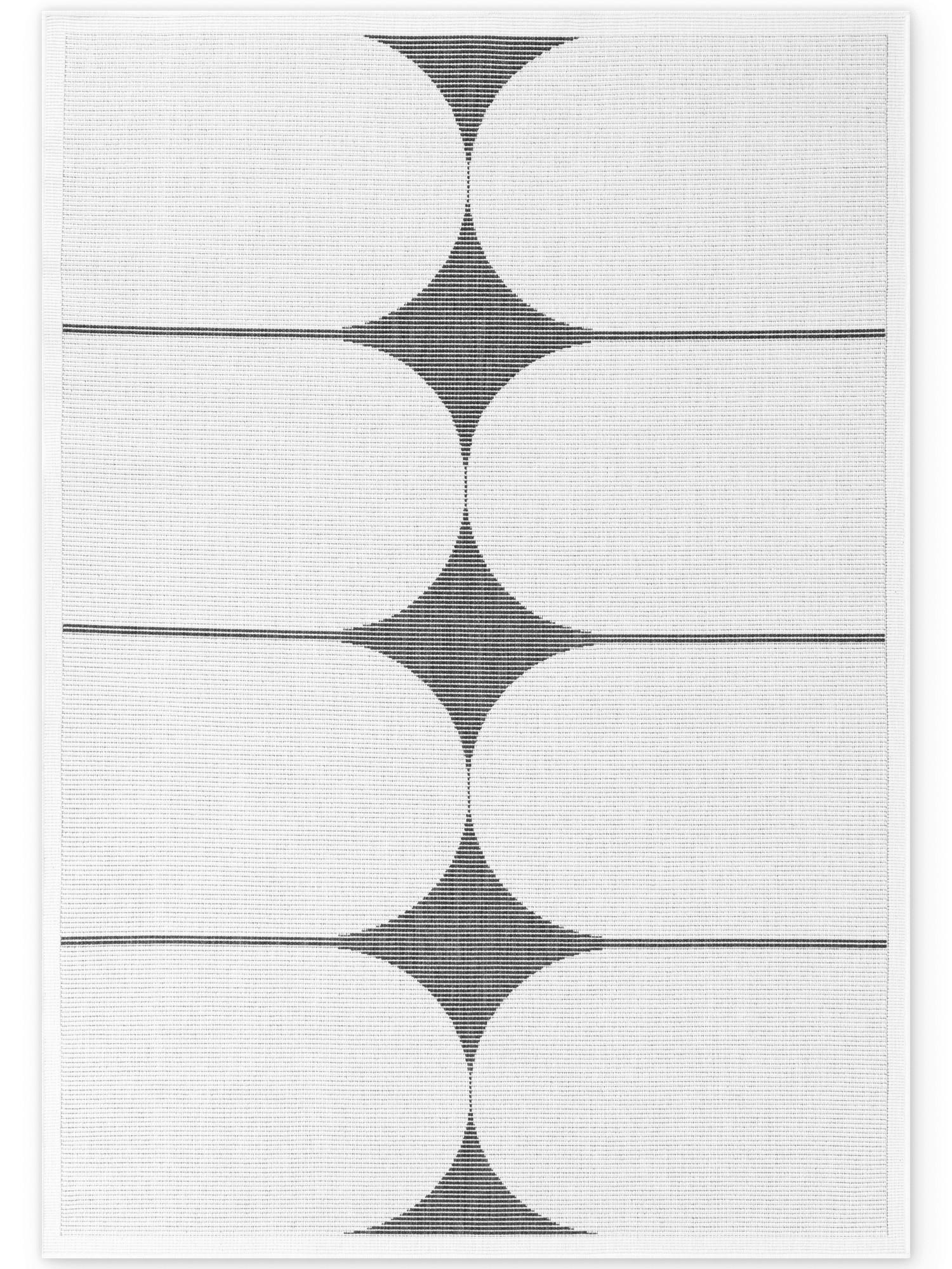 Hanse Home Outdoorteppich Duet Schwarz, Weiß 120x170 cm