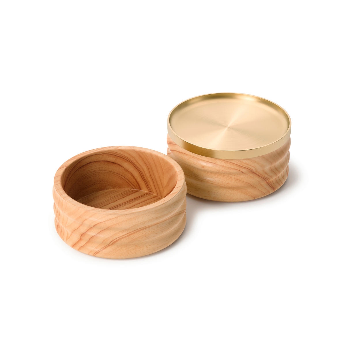 ŠATULJA ZA NAKIT - bukev (jedrovina)/barve medenine, Konvencionalno, kovina/les (12.7/11.7/12cm) - Umbra