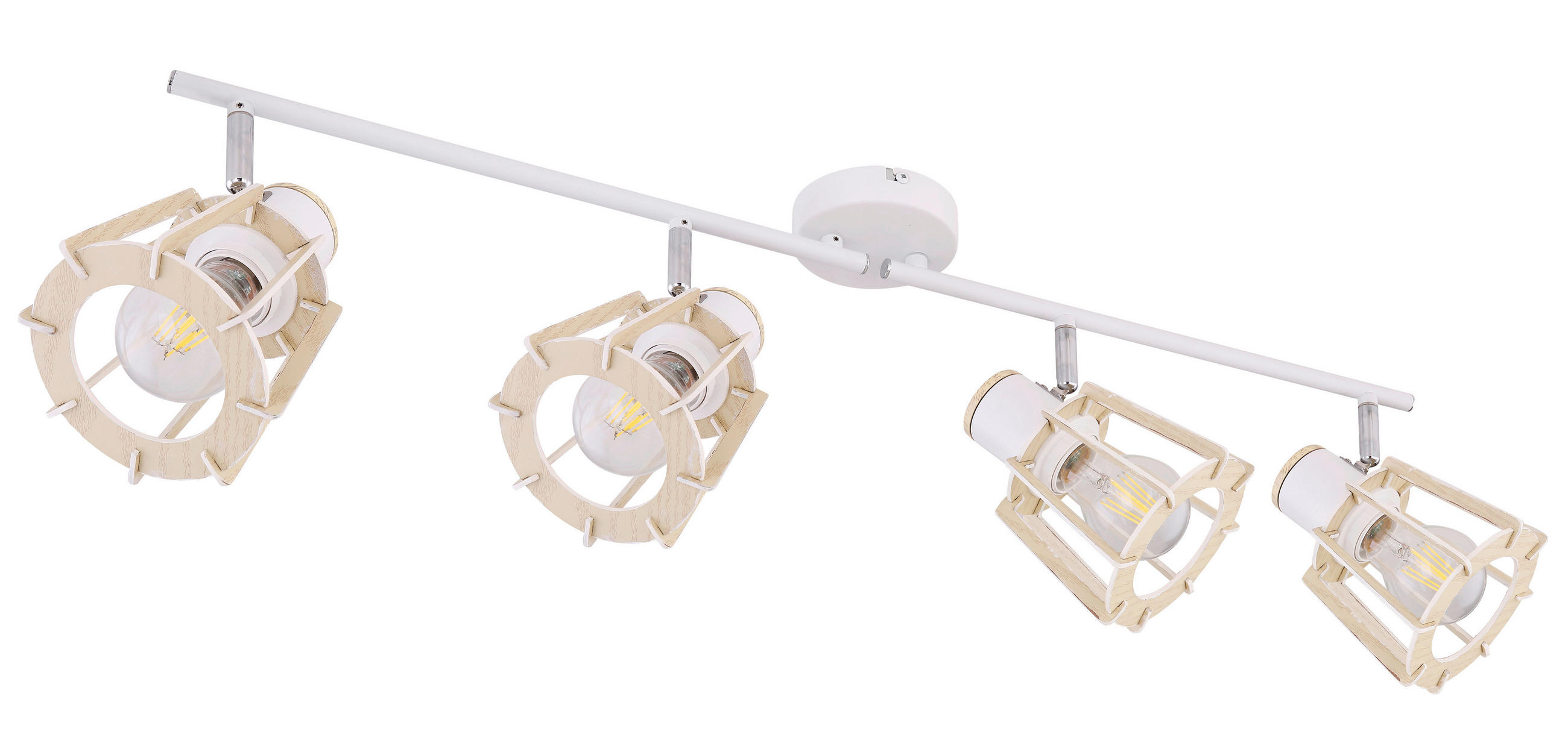 STRAHLER 80/17/18,5 cm   - Naturfarben/Weiß, Basics, Holz/Metall (80/17/18,5cm) - Globo