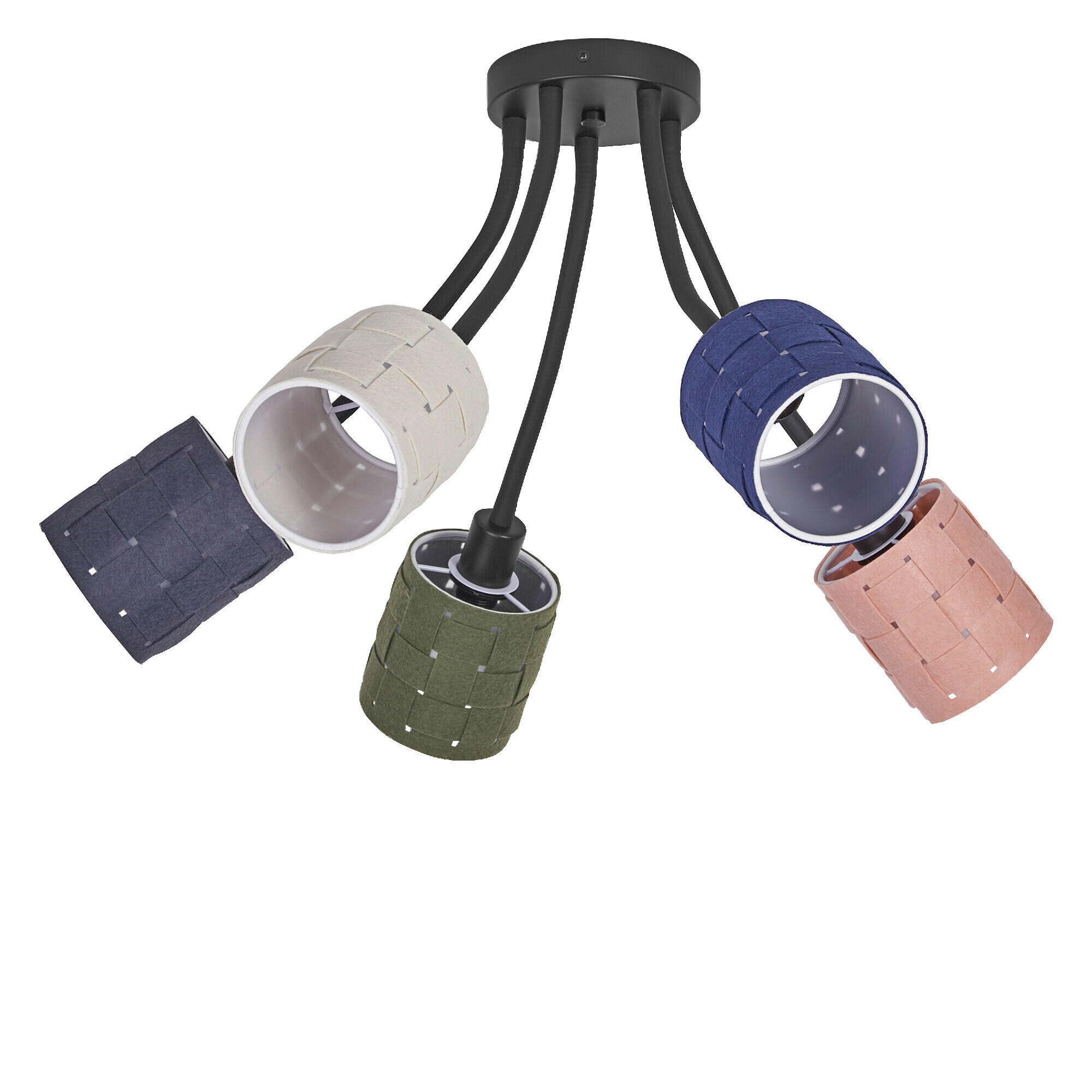 DECKENLEUCHTE    60.5/63/43.5 cm  - Multicolor, Basics, Naturmaterialien/Metall (60.5/63/43.5cm) - Osram