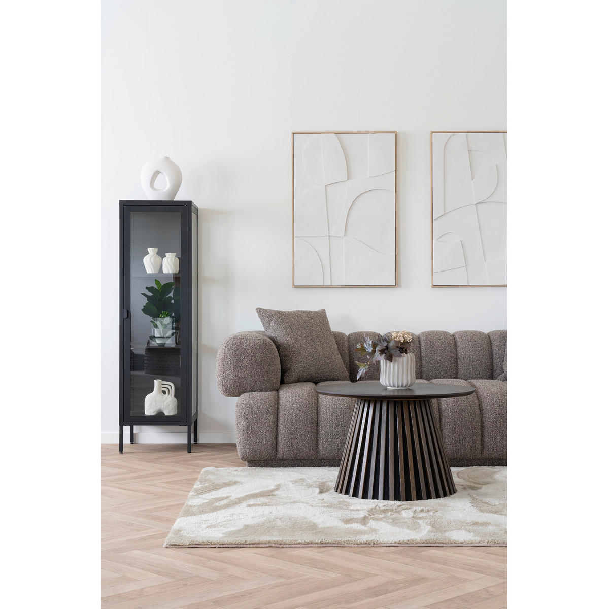 GARDEROBENSCHRANK Brisbane  in 35/140/40 cm  - Transparent/Schwarz, Design, Glas/Metall (35/140/40cm) - MID.YOU