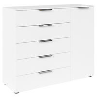KOMMODE 120/100/42 cm  in Chromfarben, Weiss  - Chromfarben/Weiss, Modern, Holzwerkstoff/Kunststoff (120/100/42cm) - Rauch Möbel