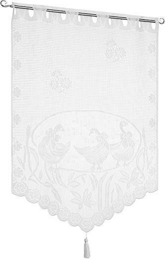 Kurzgardine Transparent Lace Bxl: 60x90 Cm Mit Blumenmotiv