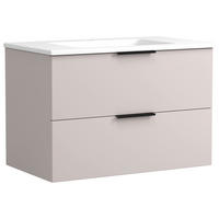 WASCHTISCHKOMBI 80 cm  - Kaschmir/Schwarz, MODERN, Keramik/Holzwerkstoff (80cm) - Held