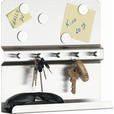 SCHLÜSSELBOARD - Edelstahlfarben, Design, Metall (25/25/6cm) - Carryhome