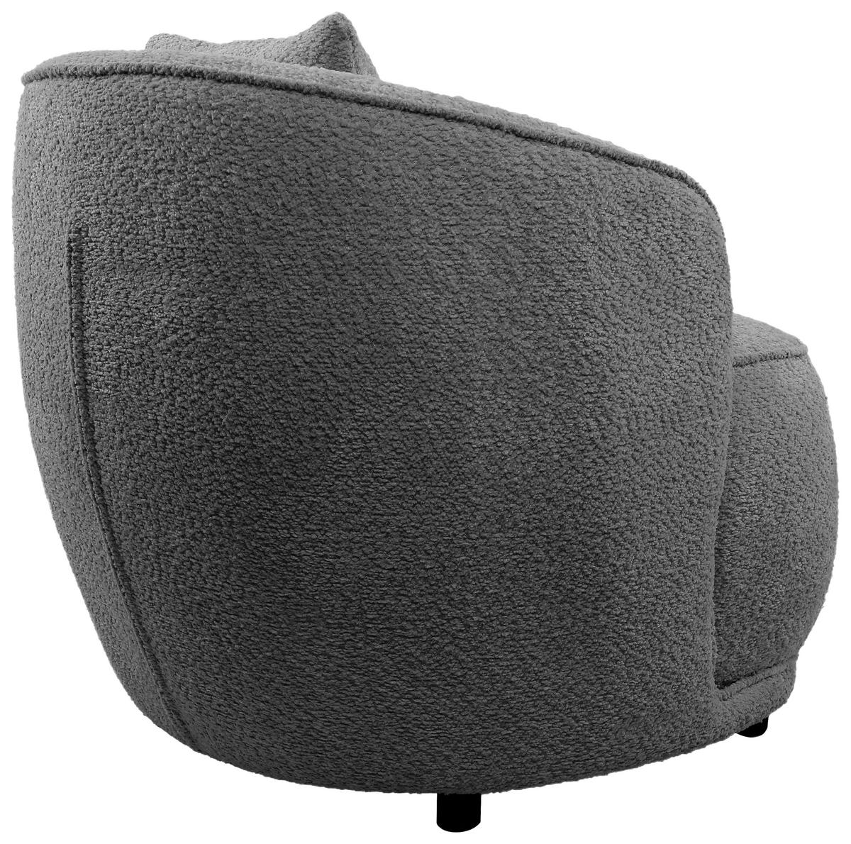 SESSEL in Bouclé Grau  - Grau, MODERN, Textil/Metall (76/83/74cm) - Livetastic