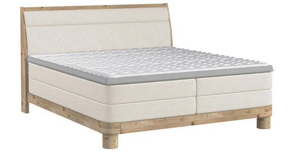 BOXSPRINGBETT 160/200 cm  in Naturfarben  - Eichefarben/Naturfarben, Natur, Holz/Textil (160/200cm) - Valnatura