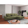 ECKSOFA in Flachgewebe Hellgrün  - Schwarz/Hellgrün, Konventionell, Textil/Metall (279/185cm) - Sit & More