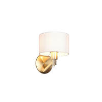 VÄGGLAMPA Cassio 23/27,9 cm   - vit/mässingsfärgad, Design, metall/textil (23/27,9cm) - Trio Leuchten