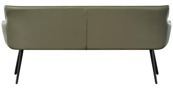 SITZBANK 200/90/62 cm in Schwarz, Taupe, Olivgrün - Taupe/Schwarz, Design, Holz/Textil (200/90/62cm) - Hom`in