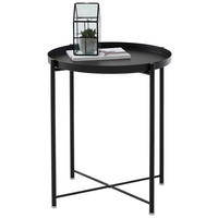 BEISTELLTISCH 47,5/47,5/53 cm Schwarz rund  - Schwarz, Basics, Metall (47,5/47,5/53cm) - Carryhome