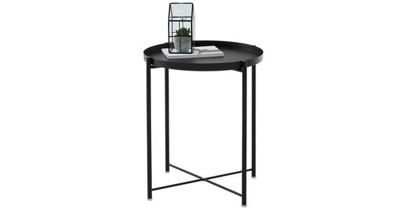 BEISTELLTISCH in Metall 47,5/47,5/53 cm - Schwarz, Basics, Metall (47,5/47,5/53cm) - Carryhome