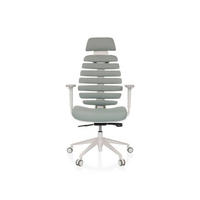 OTOČNÁ ŽIDLE, plochá tkanina, světle šedá - bílá/světle šedá, Moderní, textil/plast (67/116 - 133/65cm) - MID.YOU