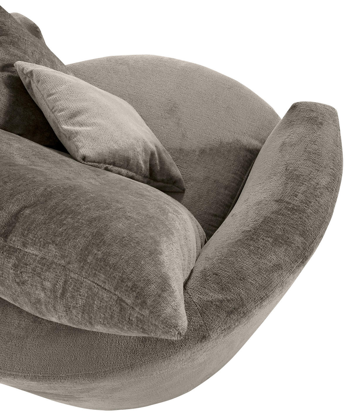 SESSEL in Chenille Dunkelgrau  - Dunkelgrau/Schwarz, Konventionell, Textil/Metall (115/72/115cm) - Carryhome