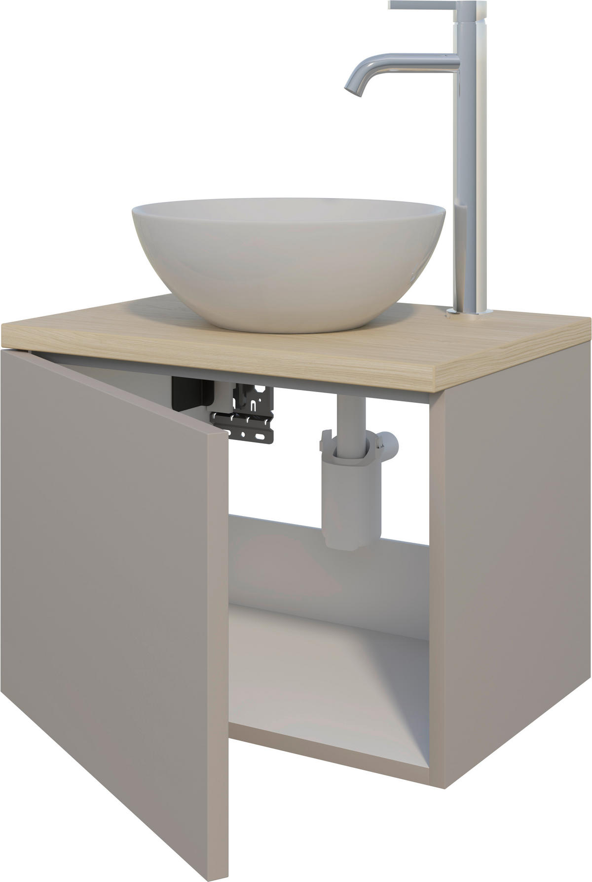 BADEZIMMER 3-teilig  in 50,3 cm  - Eichefarben/Beigebraun, MODERN, Keramik/Holzwerkstoff (50,3cm) - Celina Home