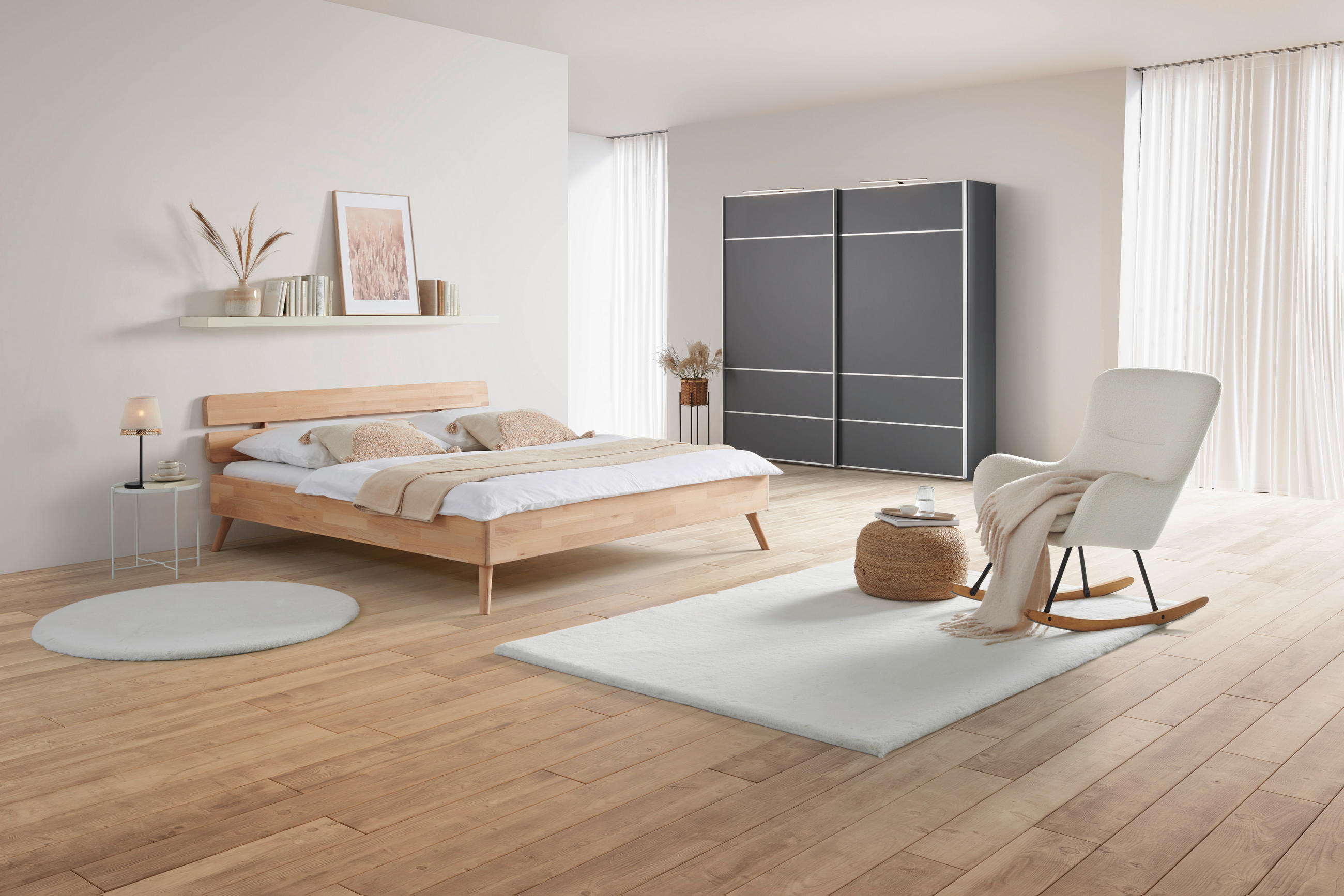 KREVET   180/200 cm   jezgra bukve  - jezgra bukve, Natur, drvo (180/200cm) - MID.YOU
