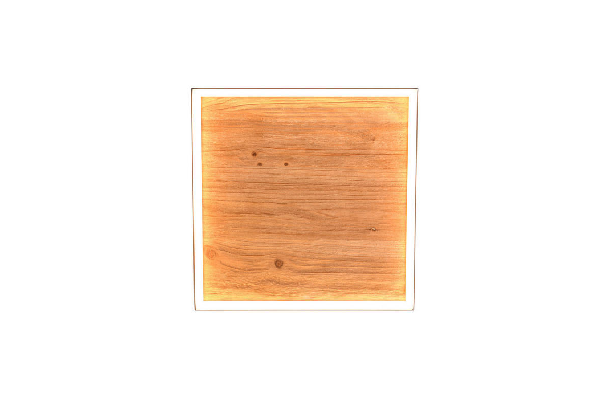 LED-DECKENLEUCHTE 45/45/7,5 cm   - Schwarz/Kieferfarben, Natur, Holz/Metall (45/45/7,5cm)