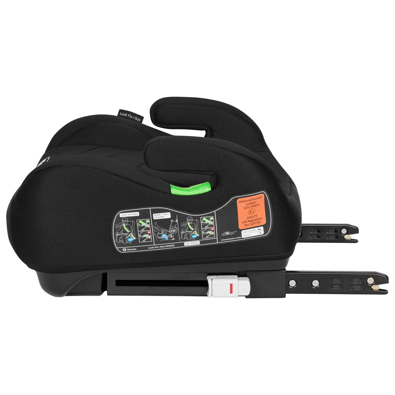KINDERAUTOSITZ Luuk Fix i-Size   - Schwarz, Basics, Kunststoff (42/39.5/22cm) - Lionelo