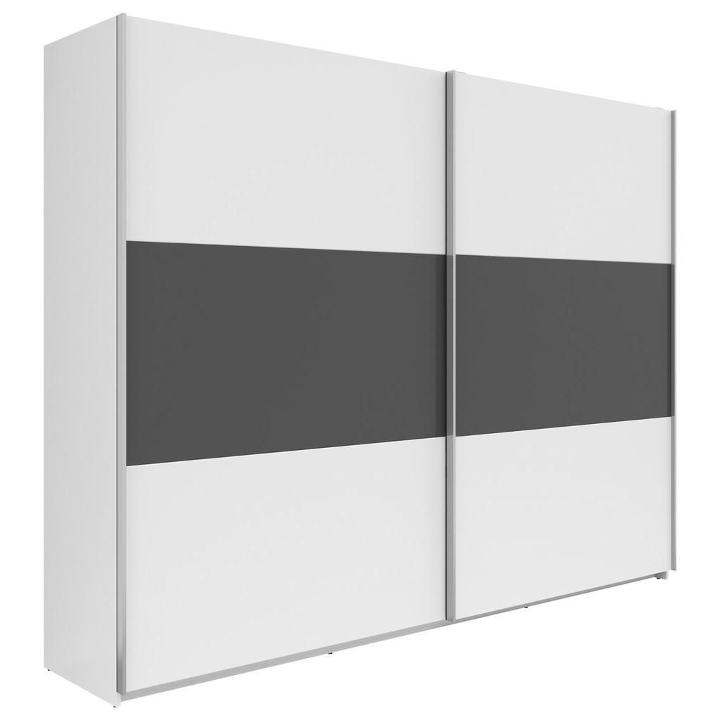 Schwebetürenschrank B: 270 Cm Weiß / Graphit
