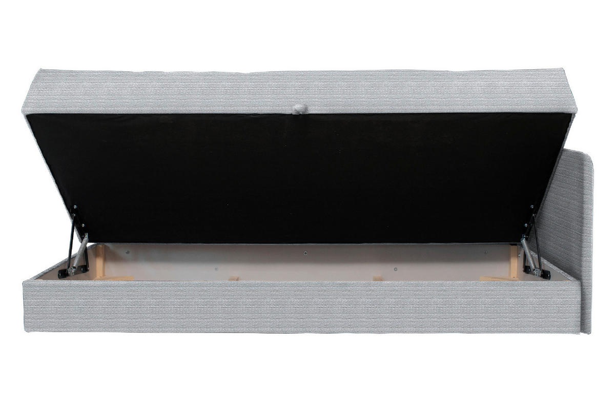 LIEGE in Velours Grau  - Schwarz/Grau, KONVENTIONELL, Kunststoff/Textil (205/80/95cm) - Xora