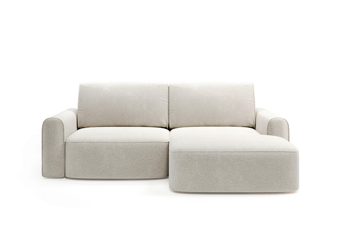 ECKSOFA PIEMONTE Grau Chenille Rückenkissen, Bettkasten, Schlaffunktion  - Schwarz/Grau, MODERN, Holz/Kunststoff (250/92cm) - Livetastic