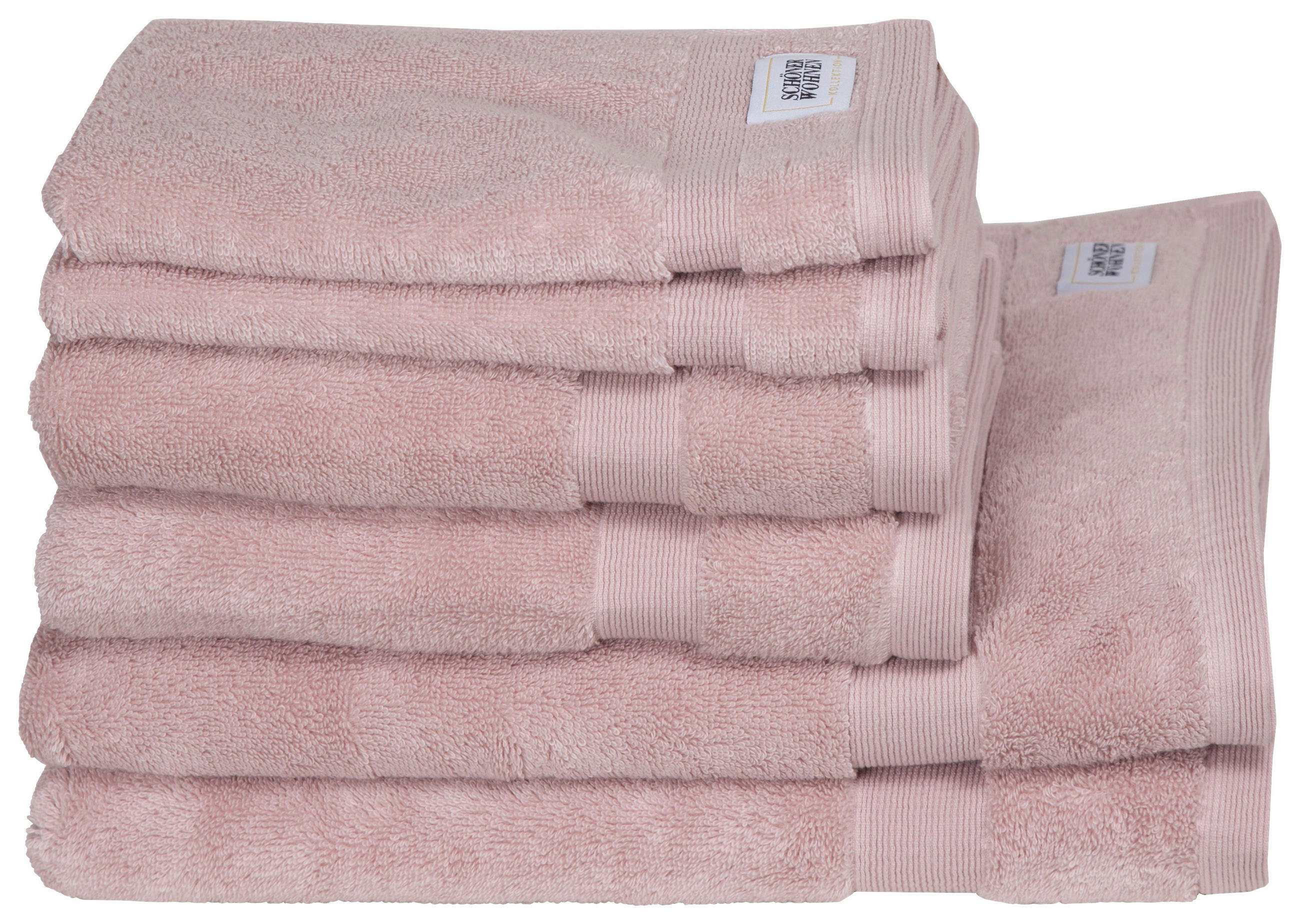 FROTTIERSET SW-Cuddly Altrosa 6-teilig  - Altrosa, Basics, Textil - Schöner Wohnen