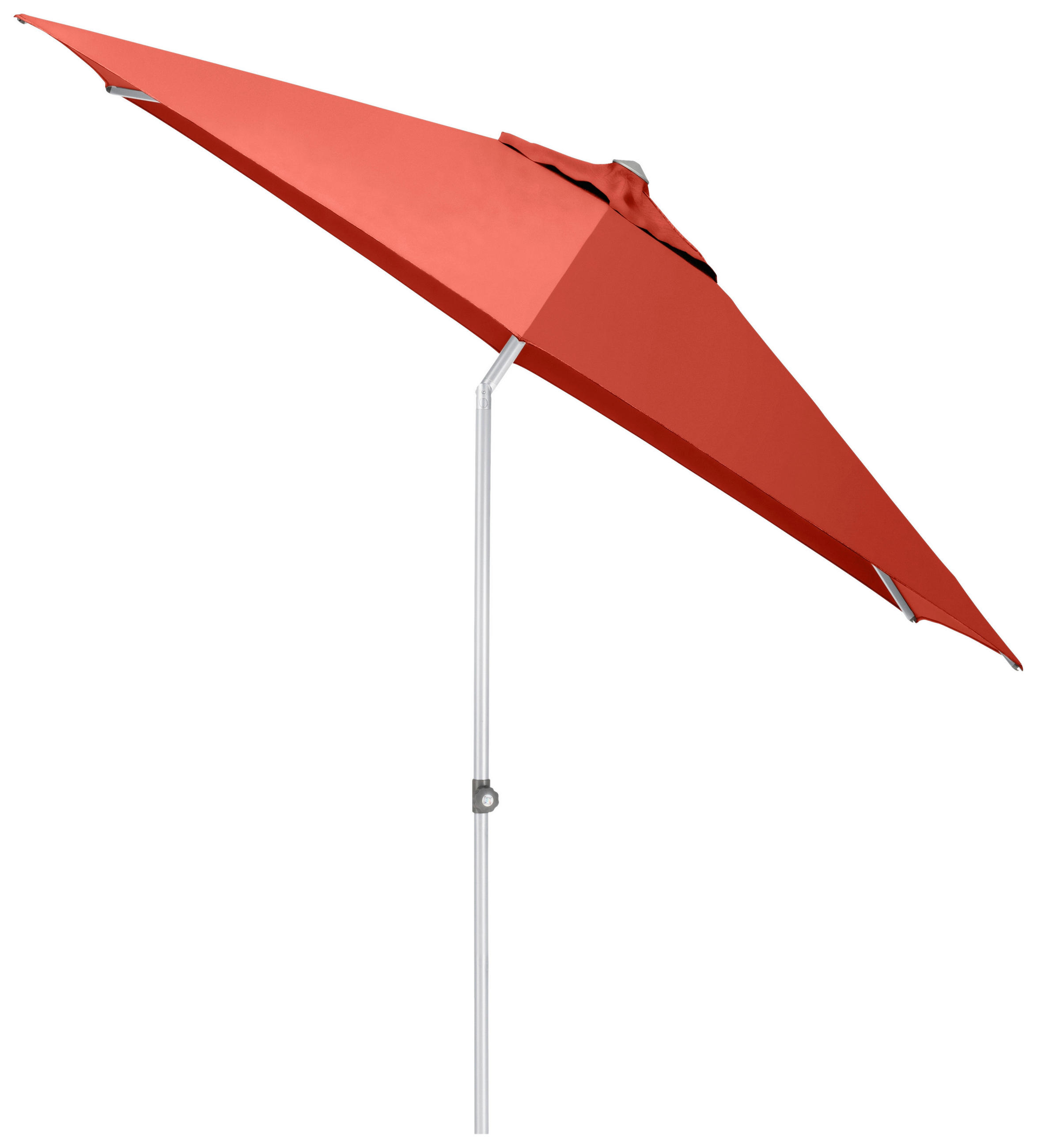 SONNENSCHIRM 300 cm Terracotta  - Silberfarben/Terracotta, Basics, Textil/Metall (300cm) - Kettler