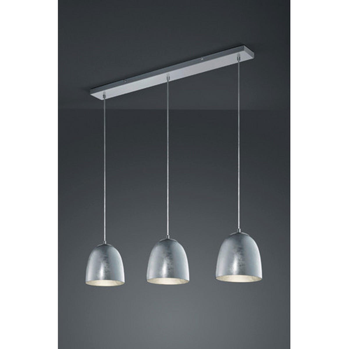 HÄNGELEUCHTE ONTARIO   - Silberfarben/Nickelfarben, Basics, Glas/Metall (80/130cm) - Trio Leuchten