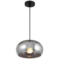 HÄNGELEUCHTE 23/120 cm  - Schwarz, Trend, Glas/Metall (23/120cm) - Novel
