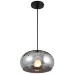 HÄNGELEUCHTE 23/120 cm  - Schwarz, Trend, Glas/Metall (23/120cm) - Novel