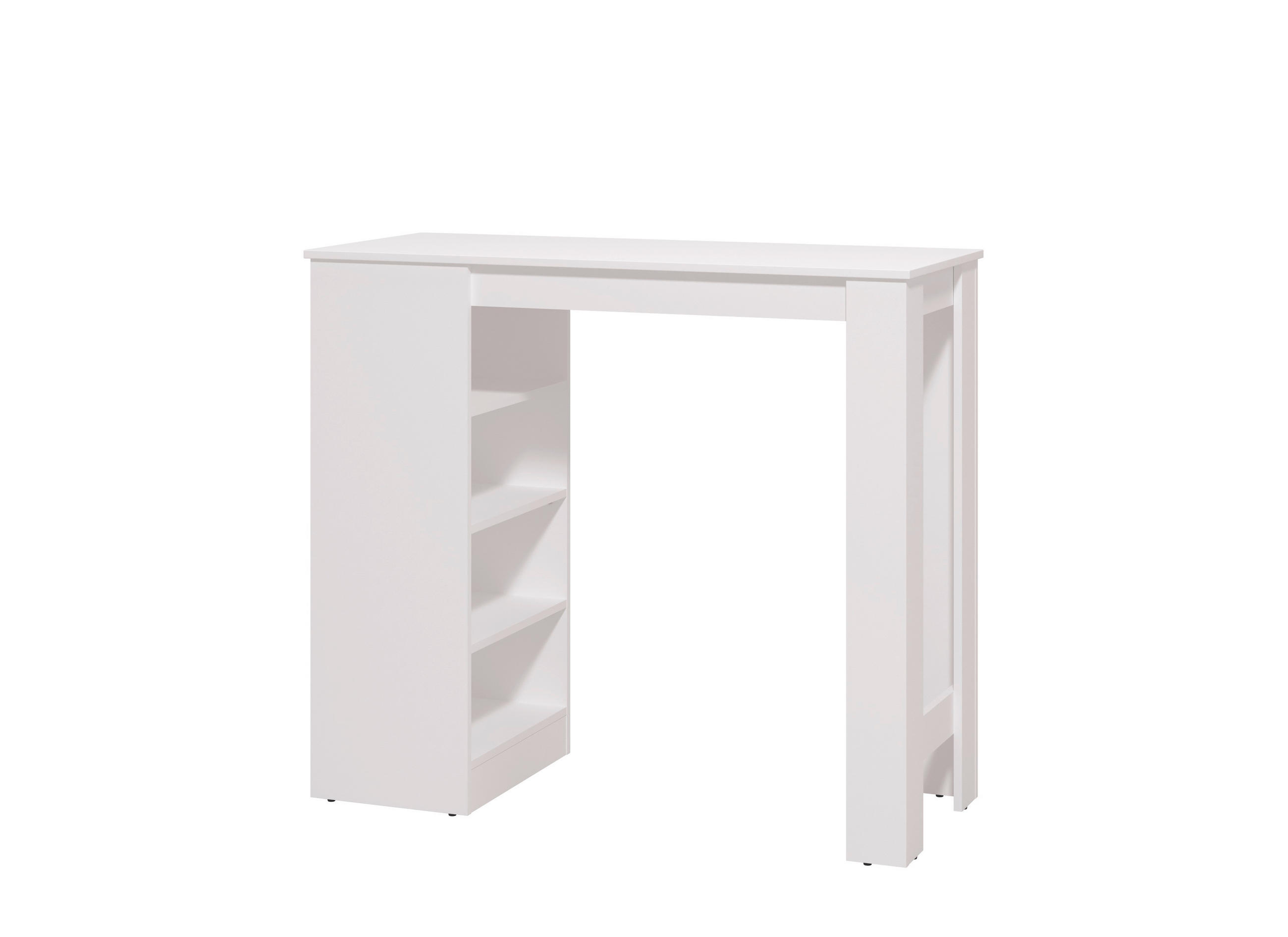 BÁRASZTAL  - fehér, Basics, faalapú anyag (120/105/50cm) - Xora