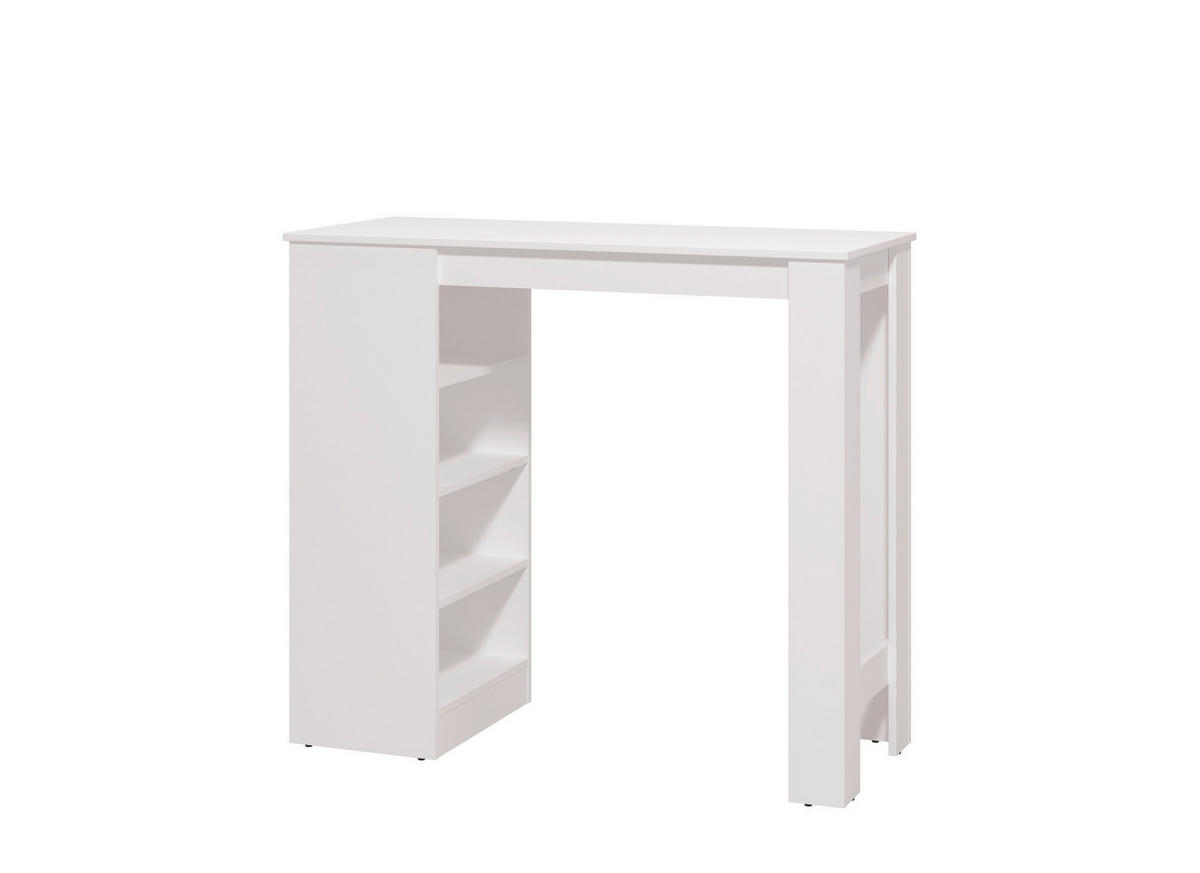 BÁRASZTAL  - fehér, Basics, faalapú anyag (120/105/50cm) - Xora