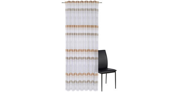 FERTIGVORHANG halbtransparent  - Beige/Grau, KONVENTIONELL, Textil (140/245cm) - Esposa